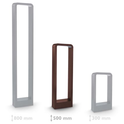 Brilagi - LED Venkovní lampa BARI LED/7W/230V 3000/4000/6000K hnědá IP54 50 cm