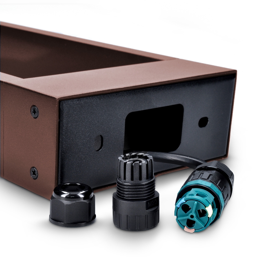 Brilagi - LED Venkovní lampa BARI LED/7W/230V 3000/4000/6000K hnědá IP54 80 cm