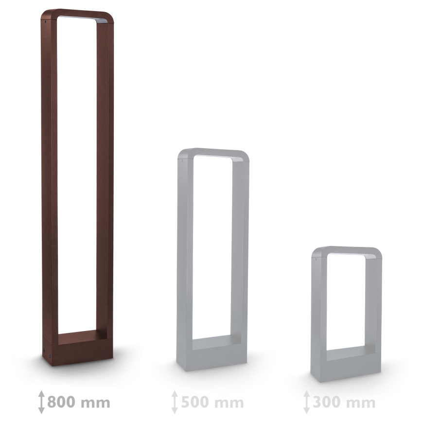 Brilagi - LED Venkovní lampa BARI LED/7W/230V 3000/4000/6000K hnědá IP54 80 cm