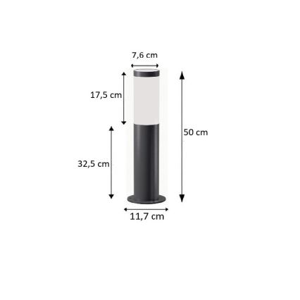 BRILAGI - LED Venkovní lampa ELIA 1xE27/7W/230V 4000K IP44 50 cm antracit