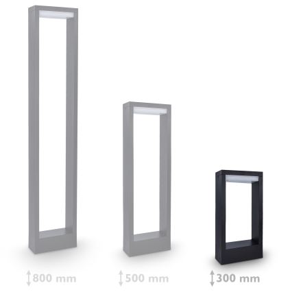 Brilagi - LED Venkovní lampa RAGUSA LED/7W/230V 3000/4000/6000K černá IP54 30 cm