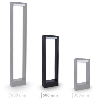 Brilagi - LED Venkovní lampa RAGUSA LED/7W/230V 3000/4000/6000K černá IP54 50 cm