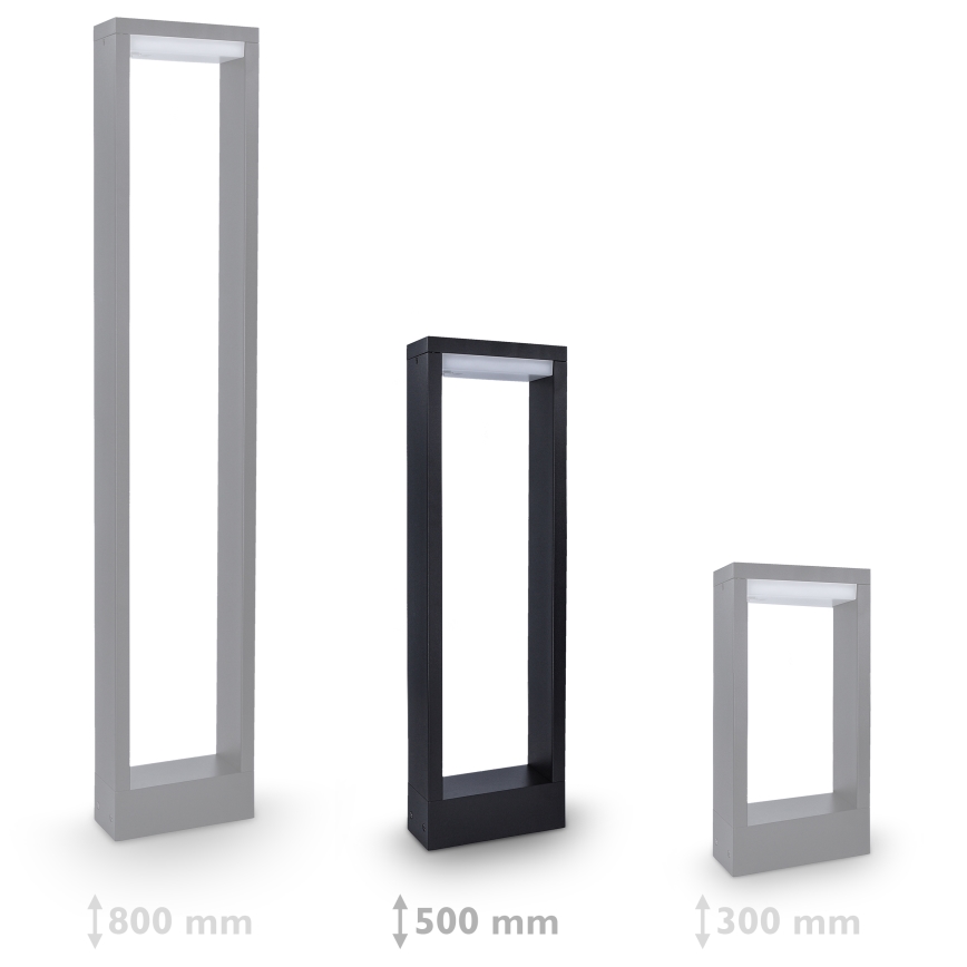 Brilagi - LED Venkovní lampa RAGUSA LED/7W/230V 3000/4000/6000K černá IP54 50 cm