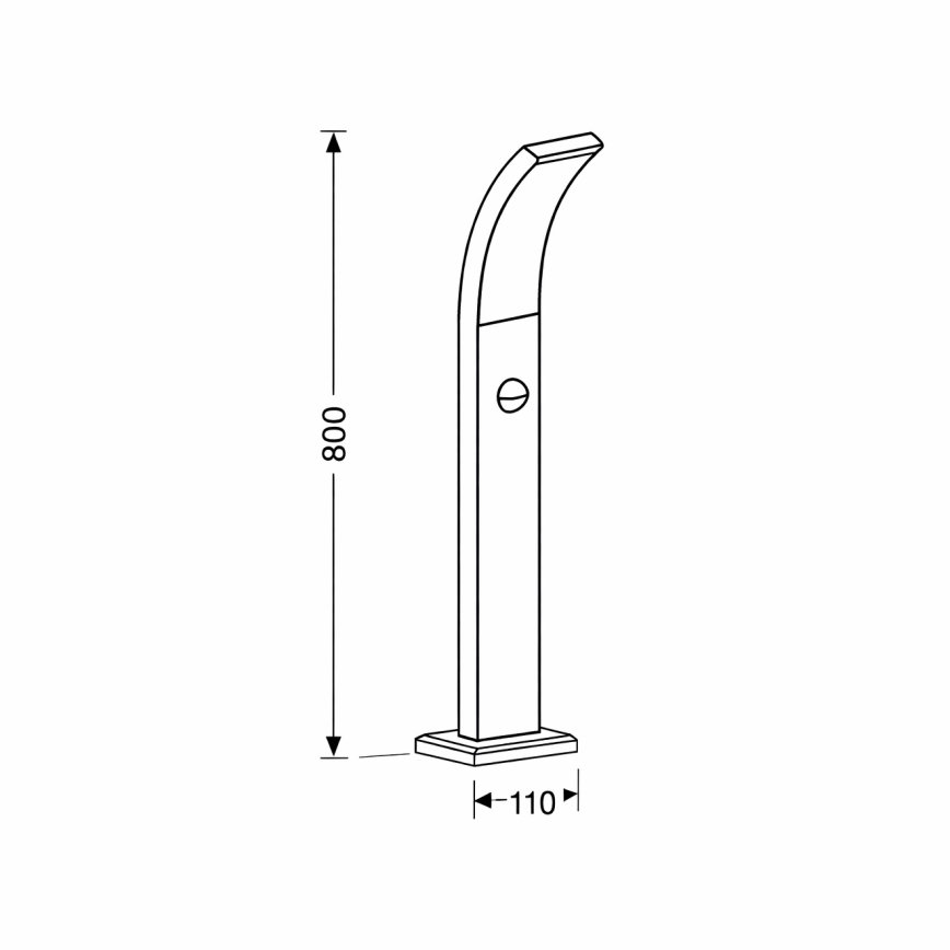 Brilagi - LED Venkovní lampa se senzorem ARCELO LED/9W/230V 50 cm IP44