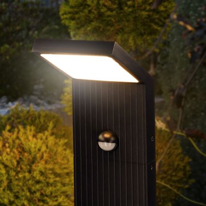 Brilagi - LED Venkovní lampa se senzorem RIANO LED/8W/230V antracit IP65