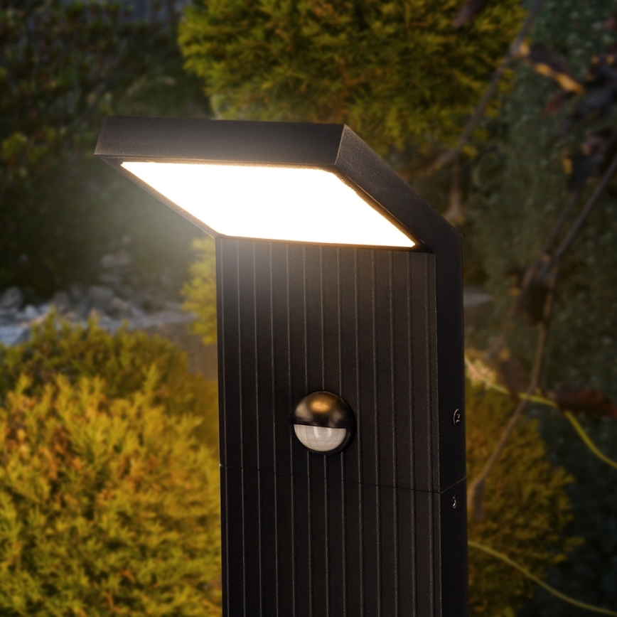 Brilagi - LED Venkovní lampa se senzorem RIANO LED/8W/230V antracit IP65