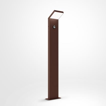 Brilagi - LED Venkovní lampa se senzorem RIANO LED/8W/230V hnědá IP65 80 cm