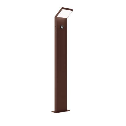 Brilagi - LED Venkovní lampa se senzorem RIANO LED/8W/230V hnědá IP65 80 cm