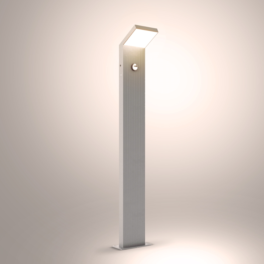 Brilagi - LED Venkovní lampa se senzorem RIANO LED/8W/230V stříbrná IP65