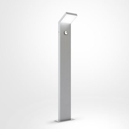 Brilagi - LED Venkovní lampa se senzorem RIANO LED/8W/230V stříbrná IP65 80 cm