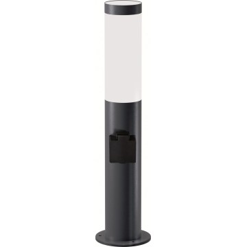 Brilagi - LED Venkovní lampa se zásuvkou ELIA 1xE27/7W/230V 4000K IP44 50 cm antracit