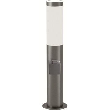 Brilagi -  LED Venkovní lampa se zásuvkou ELIA 1xE27/7W/230V 4000K IP44 50 cm matný chrom