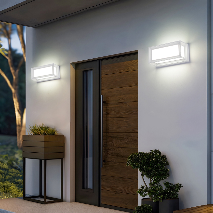 Brilagi - LED Venkovní nástěnné svítidlo PARKER LED/12W/230V 3000/4500/6000K bílá IP44