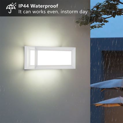 Brilagi - LED Venkovní nástěnné svítidlo PARKER LED/12W/230V 3000/4500/6000K bílá IP44