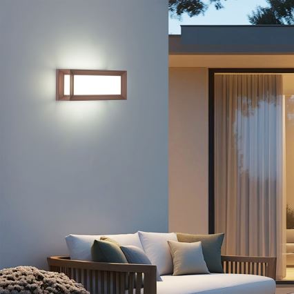 Brilagi - LED Venkovní nástěnné svítidlo PARKER LED/12W/230V 3000/4500/6000K hnědá IP44