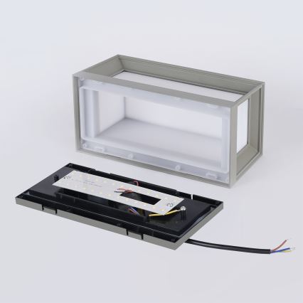 Brilagi - LED Venkovní nástěnné svítidlo PARKER LED/12W/230V 3000/4500/6000K šedá IP44