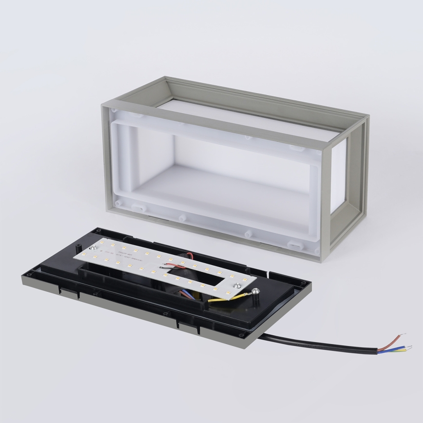 Brilagi - LED Venkovní nástěnné svítidlo PARKER LED/12W/230V 3000/4500/6000K šedá IP44