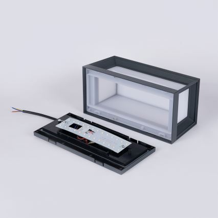 Brilagi - LED Venkovní nástěnné svítidlo se senzorem PARKER LED/12W/230V antracit IP44