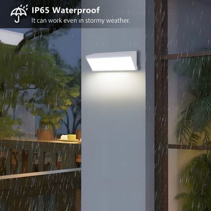 Brilagi - LED Venkovní nástěnné svítidlo se senzorem TRIANGLE LED/42W/230V bílá IP65