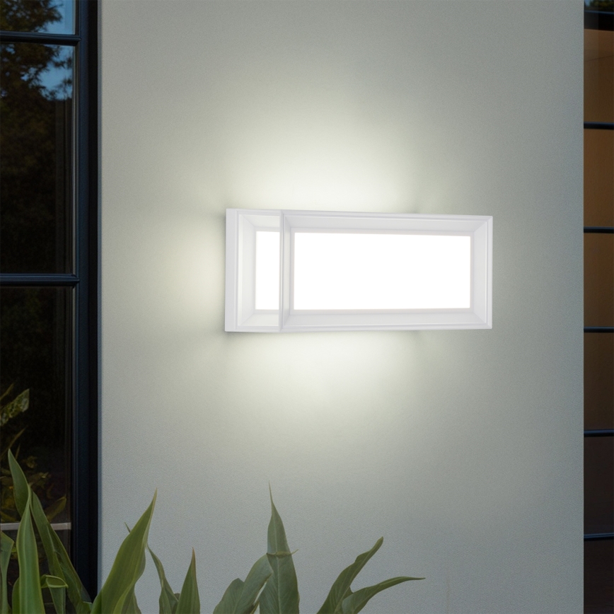 Brilagi - LED Venkovní nástěnné svítidlo se senzorem PARKER LED/12W/230V bílá IP44