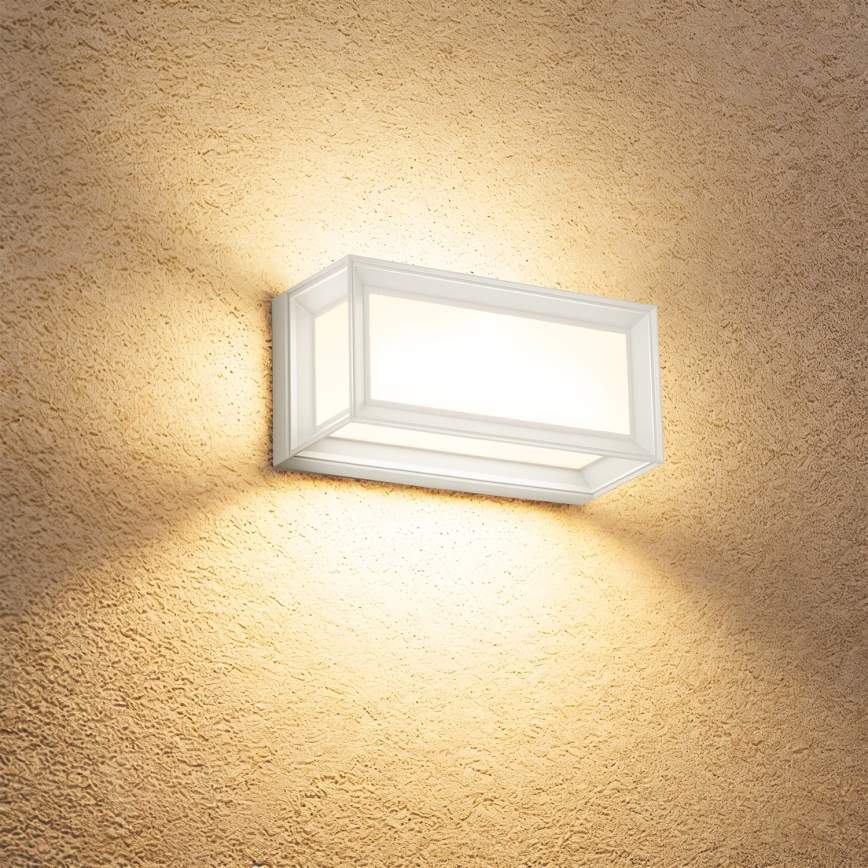 Brilagi - LED Venkovní nástěnné svítidlo se senzorem PARKER LED/12W/230V bílá IP44