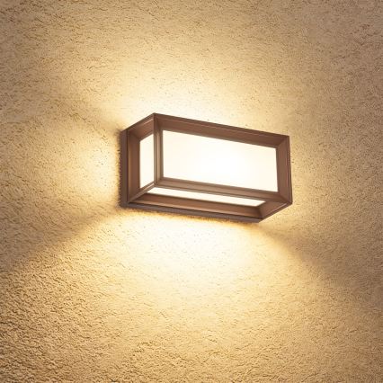 Brilagi - LED Venkovní nástěnné svítidlo se senzorem PARKER LED/12W/230V hnědá IP44