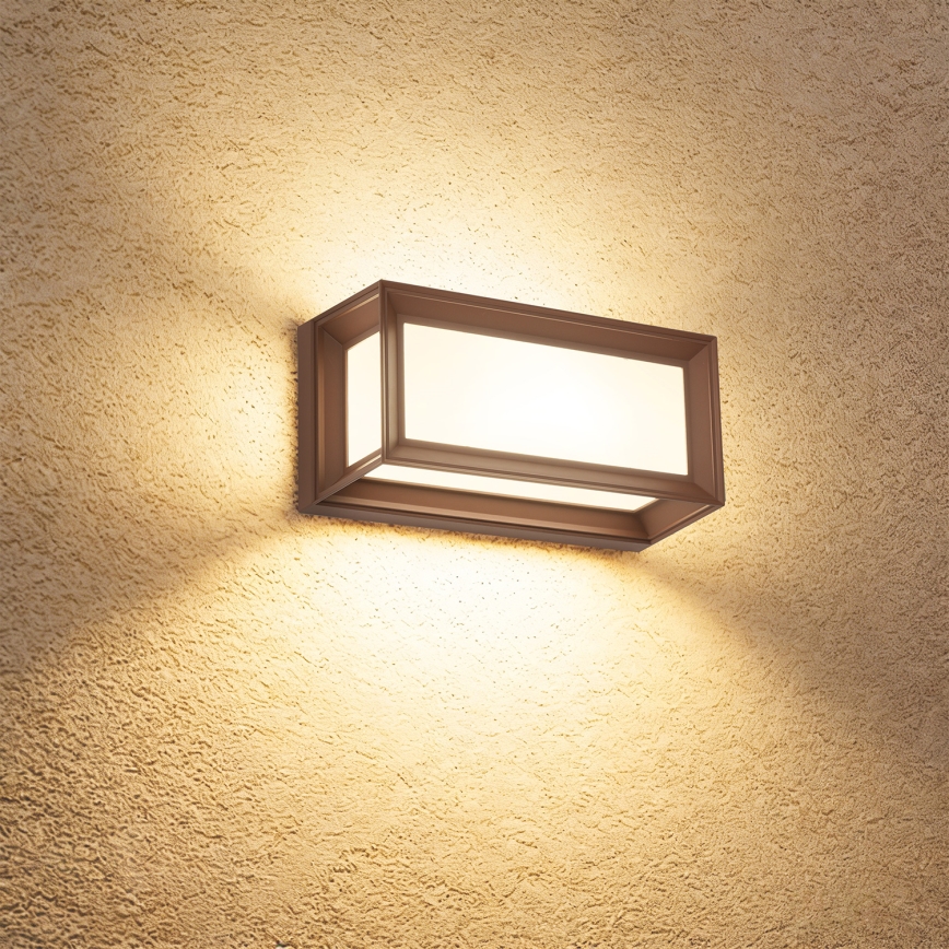 Brilagi - LED Venkovní nástěnné svítidlo se senzorem PARKER LED/12W/230V hnědá IP44