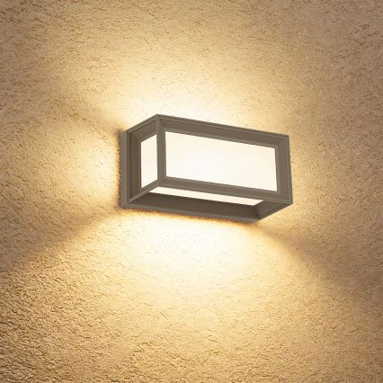 Brilagi - LED Venkovní nástěnné svítidlo se senzorem PARKER LED/12W/230V šedá IP44