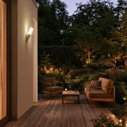 BRILAGI - LED Venkovní nástěnná lampa ELIA 1xE27/7W/230V 4000K IP44 matný chrom