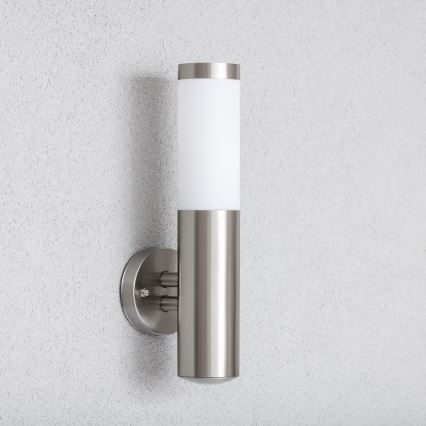 BRILAGI - LED Venkovní nástěnná lampa ELIA 1xE27/7W/230V 4000K IP44 matný chrom