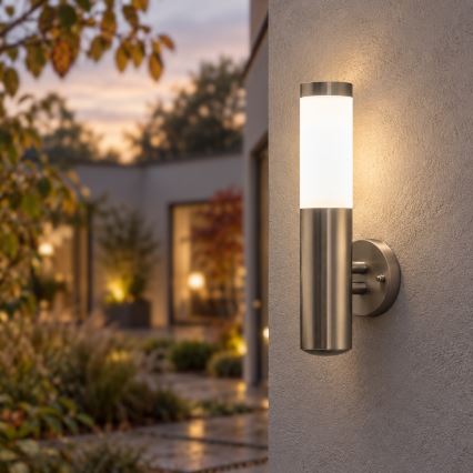 BRILAGI - LED Venkovní nástěnná lampa ELIA 1xE27/7W/230V 4000K IP44 matný chrom