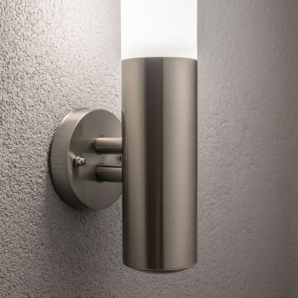BRILAGI - LED Venkovní nástěnná lampa ELIA 1xE27/7W/230V 4000K IP44 matný chrom