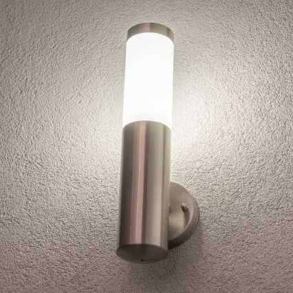 BRILAGI - LED Venkovní nástěnná lampa ELIA 1xE27/7W/230V 4000K IP44 matný chrom