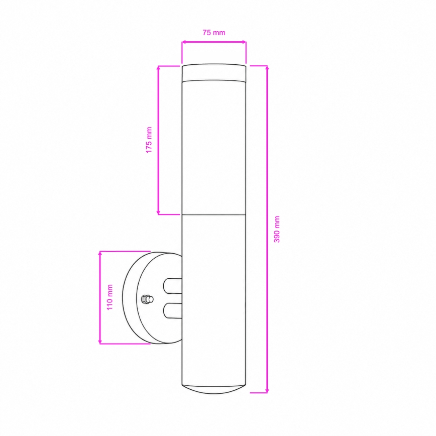 BRILAGI - LED Venkovní nástěnná lampa ELIA 1xE27/7W/230V 4000K IP44 matný chrom