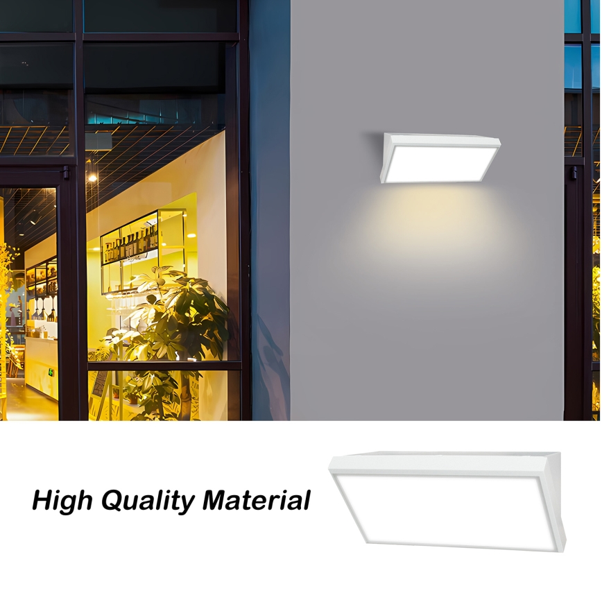 Brilagi - LED Venkovní nástěnné svítidlo se senzorem TRIANGLE LED/20W/230V bílá IP65