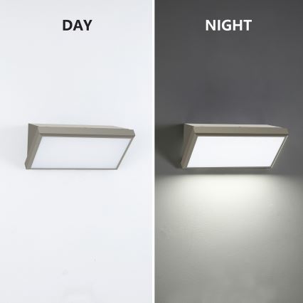 Brilagi - LED Venkovní nástěnné svítidlo se senzorem TRIANGLE LED/20W/230V šedá IP65