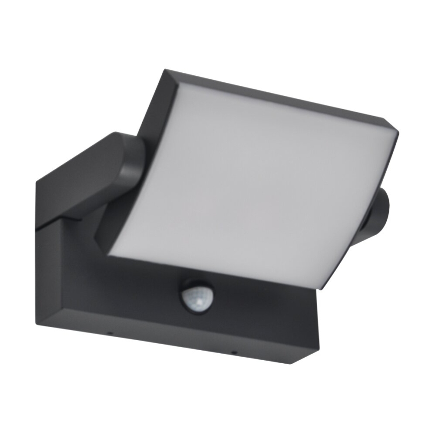 BRILAGI - LED Venkovní nástěnné svítidlo se senzorem pohybu a soumraku ANKLE LED/12W/230V IP65 černá