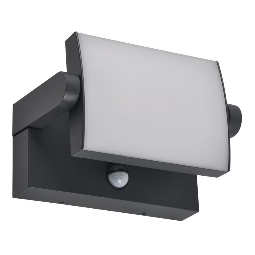 BRILAGI - LED Venkovní nástěnné svítidlo se senzorem pohybu a soumraku ANKLE LED/12W/230V IP65 černá