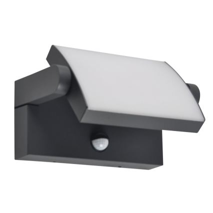 BRILAGI - LED Venkovní nástěnné svítidlo se senzorem pohybu a soumraku ANKLE LED/12W/230V IP65 černá