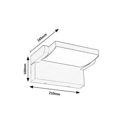 Brilagi - LED Venkovní nástěnné svítidlo ANKLE LED/18W/230V 3000K IP65 antracit