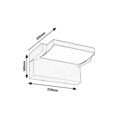 Brilagi - LED Venkovní nástěnné svítidlo ANKLE LED/18W/230V 4000K IP65 antracit