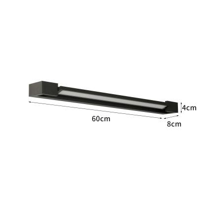 BRILAGI - LED Venkovní nástěnné svítidlo AQUA LINE LED/18W/230V 60 cm IP44 černá CRI 90