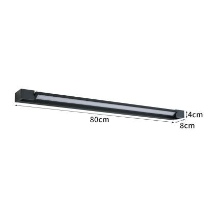 BRILAGI - LED Venkovní nástěnné svítidlo AQUA LINE LED/20W/230V 80 cm IP44 černá CRI 90