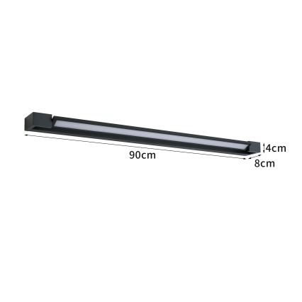 BRILAGI - LED Venkovní nástěnné svítidlo AQUA LINE LED/24W/230V 90 cm IP44 černá CRI 90