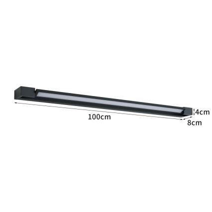 BRILAGI - LED Venkovní nástěnné svítidlo AQUA LINE LED/28W/230V 100 cm IP44 černá CRI 90