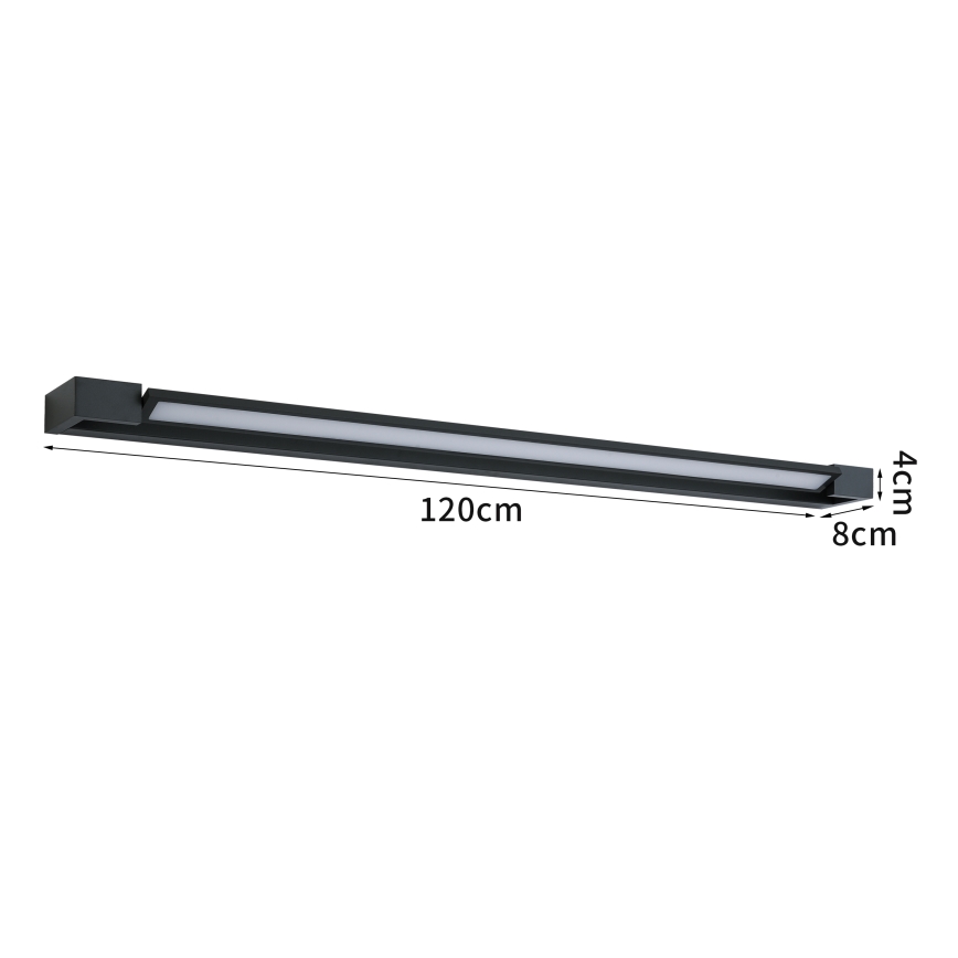 BRILAGI - LED Venkovní nástěnné svítidlo AQUA LINE LED/36W/230V 120 cm IP44 černá CRI 90