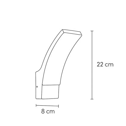 Brilagi - LED Venkovní nástěnné svítidlo ARCELO LED/9W/230V IP44