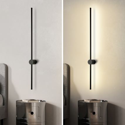 Brilagi - LED Venkovní nástěnné svítidlo AURA LED/20W/230V 4000K IP54 97 cm černá