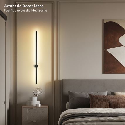 Brilagi - LED Venkovní nástěnné svítidlo AURA LED/20W/230V 4000K IP54 97 cm černá