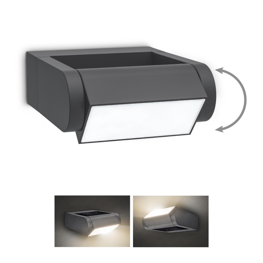 Brilagi - LED Venkovní nástěnné svítidlo CROTONE LED/7W/230V antracit IP54